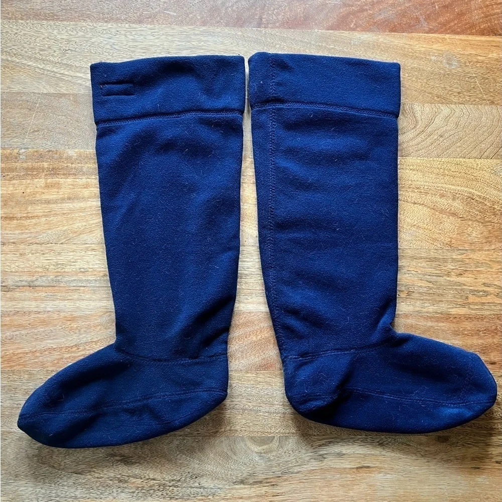 Hunter Navy Blue Fleece Socks For Rubber Boots - Size 6/7